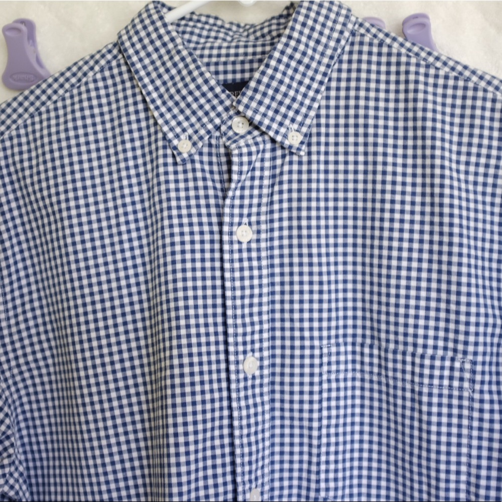 J. Crew Navy Gingham Shirt